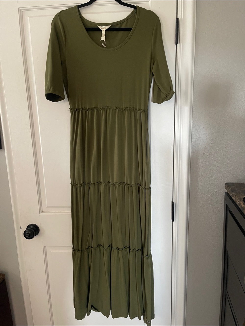 Olive Green Tiered Maxi Dress by Matilda Jane